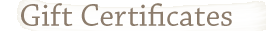 Travel Gift Certificates